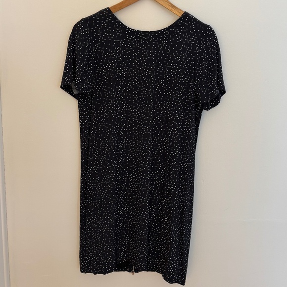 Madewell Polka Dot, Zipper, Deep V-back Shift Dress SZ 0 - Picture 1 of 4